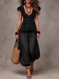 Black Bohemio V-Neck set