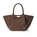 Bolso tote vintage versátil de ante falso