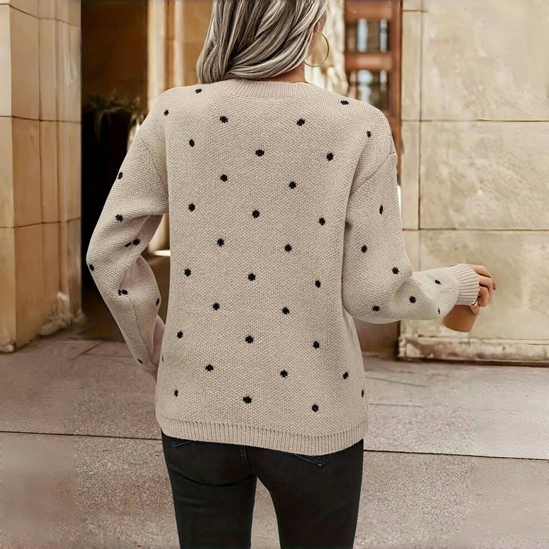 Clara | Jersey de punto con lunares pequeños