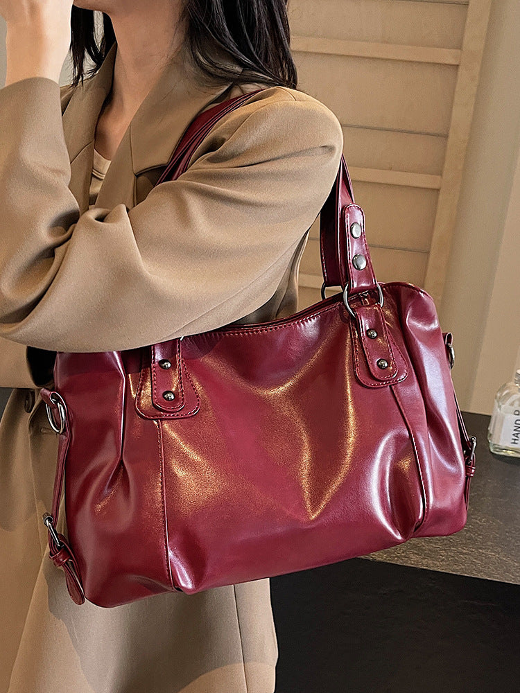 Bolso de hombro de nivel alto para uso casual retro en estilo de nicho