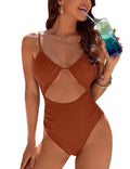 Serena | Monokini de una pieza con aberturas y control del abdomen