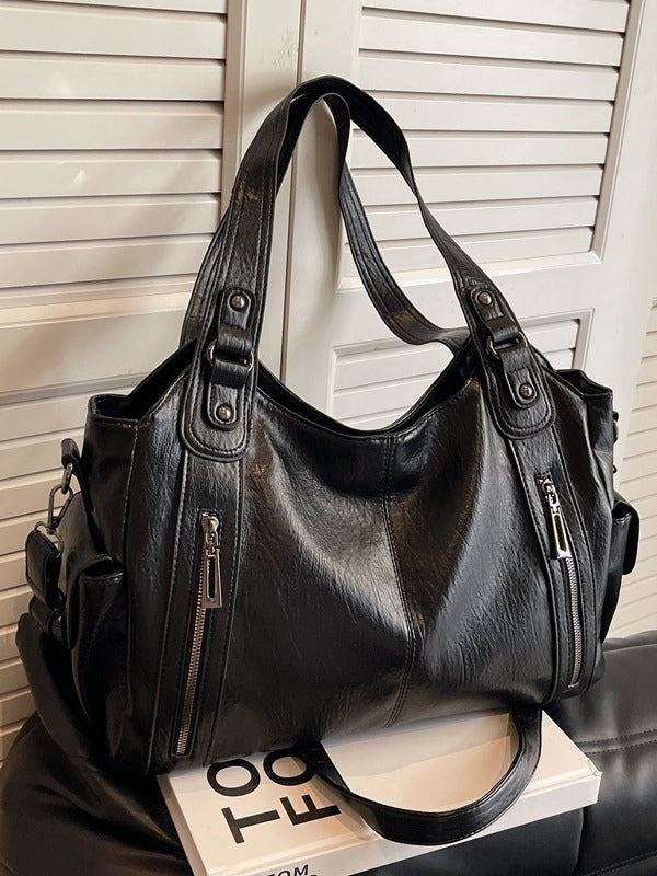 Bolso tote de moda con tachuelas, de alta gama y gran capacidad