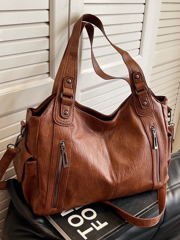 Bolso tote de moda con tachuelas, de alta gama y gran capacidad