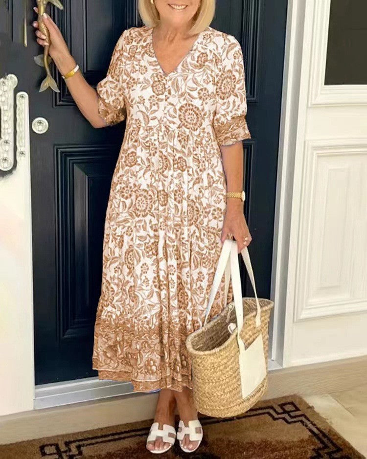 Madison – Vestido floreado con escote en V