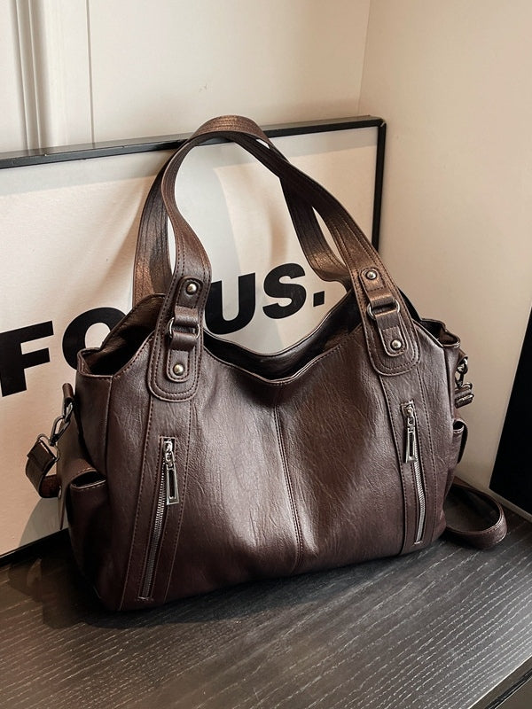 Bolso tote de moda con tachuelas, de alta gama y gran capacidad