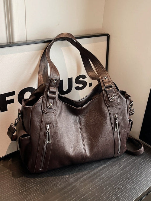 Bolso tote de moda con tachuelas, de alta gama y gran capacidad