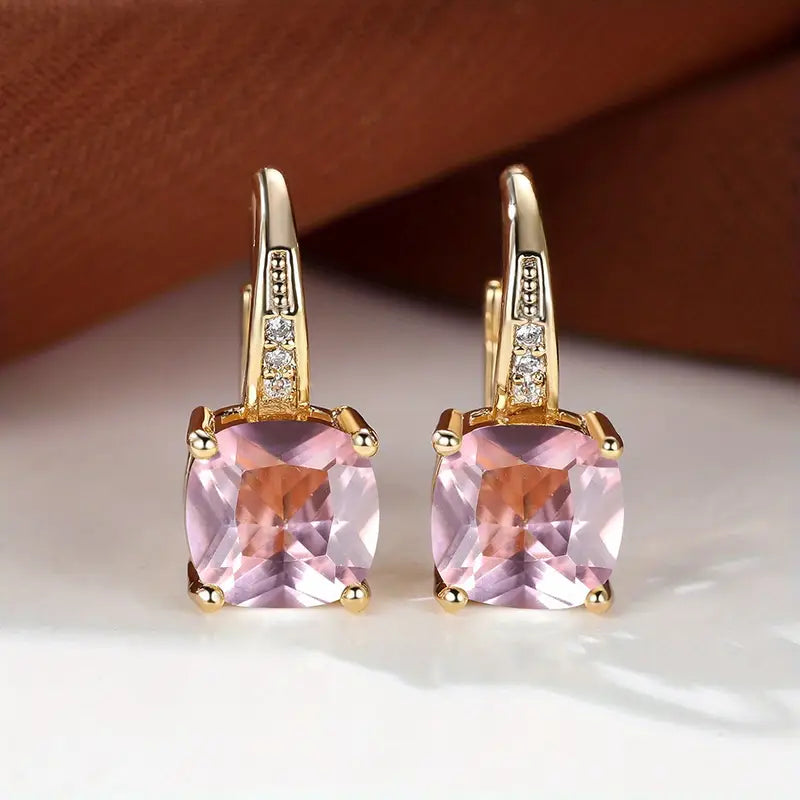 Mystic Stone | Pendientes de aro | Dorado