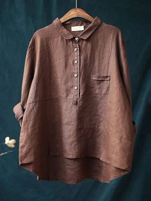 Elvie | Blusa de lino elegante para el verano