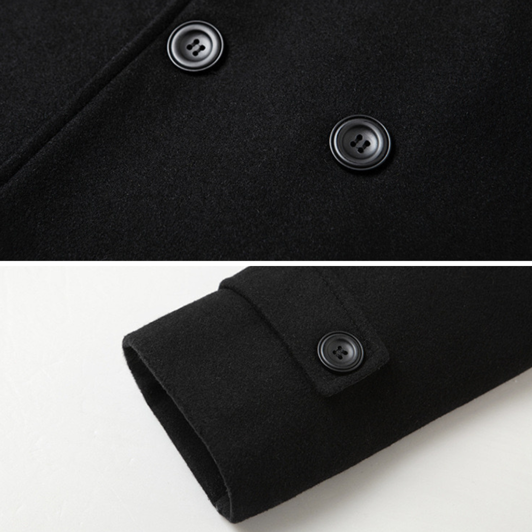 Silvan™ | Abrigo Doble Pecho Elegante en Lana Premium