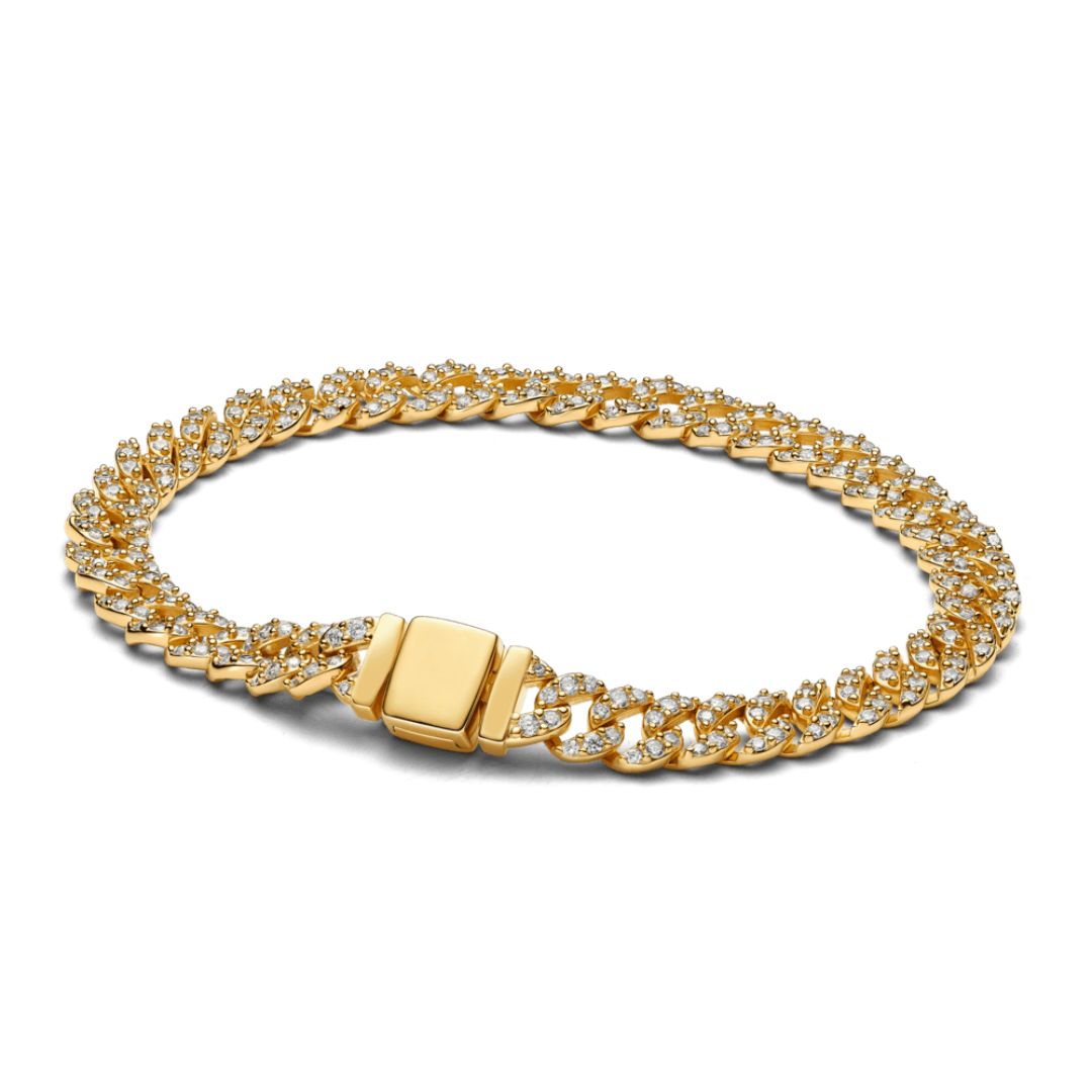 Pave Cuban | Pulsera | Dorado