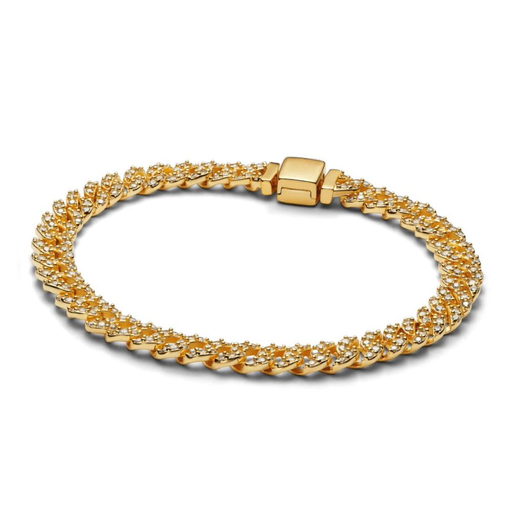 Pave Cuban | Pulsera | Dorado
