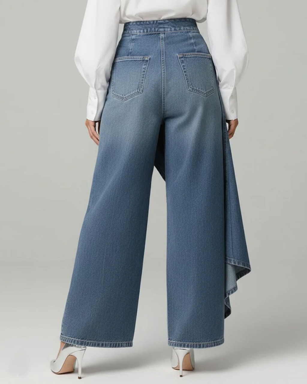 Pantalón de denim envolvente