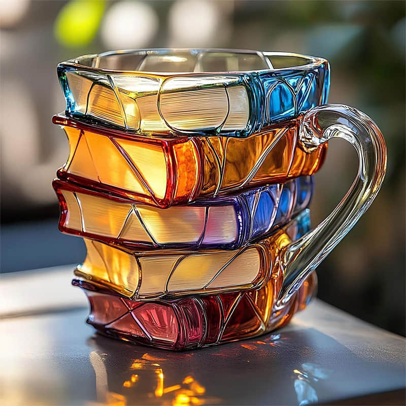 Taza 3D de lectura Felicidad hecha a mano - Original