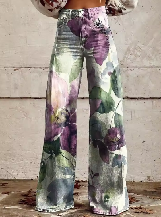 Alessia - Pantalones Bohemios Retro Chic