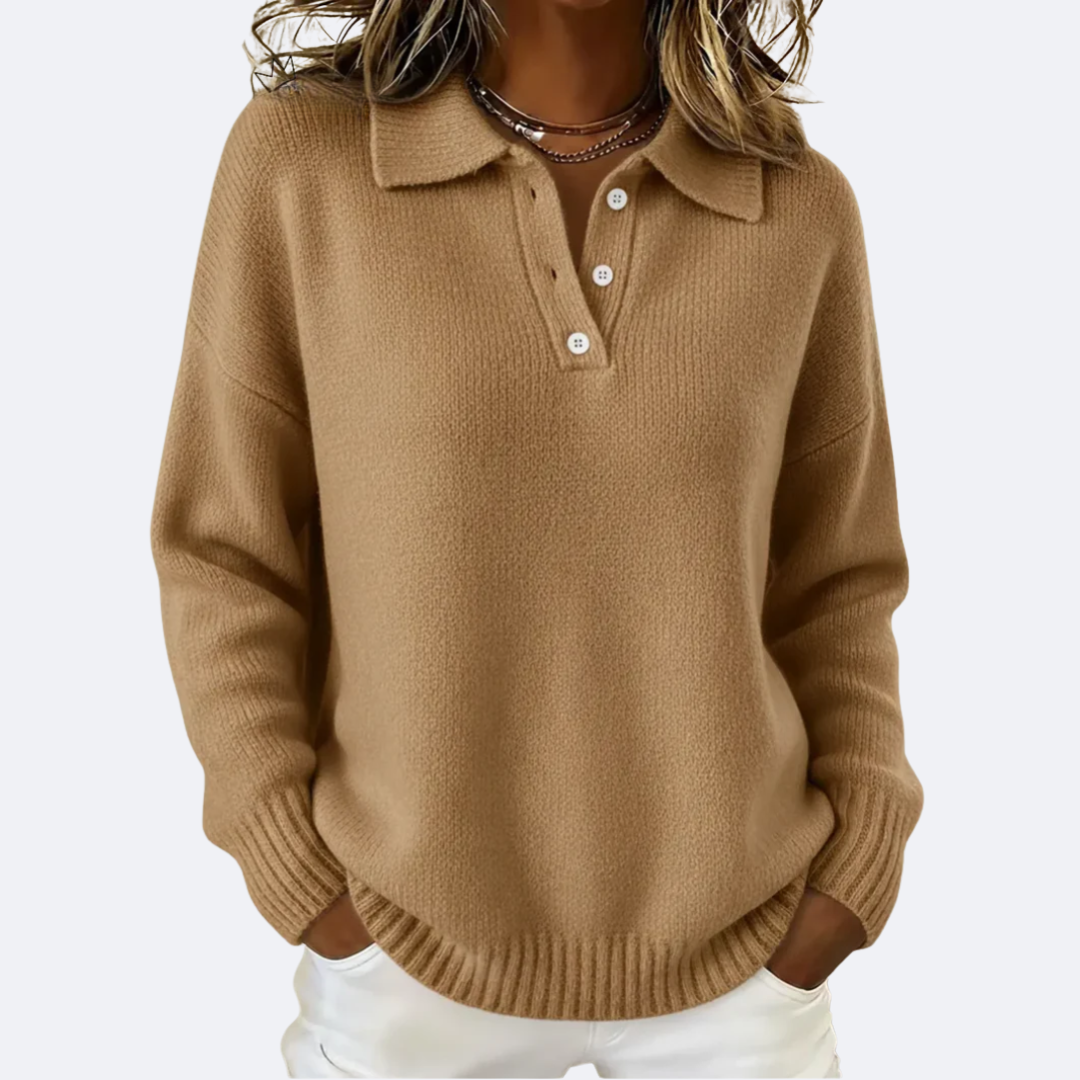OLIVIA - Suéter suave con cuello polo