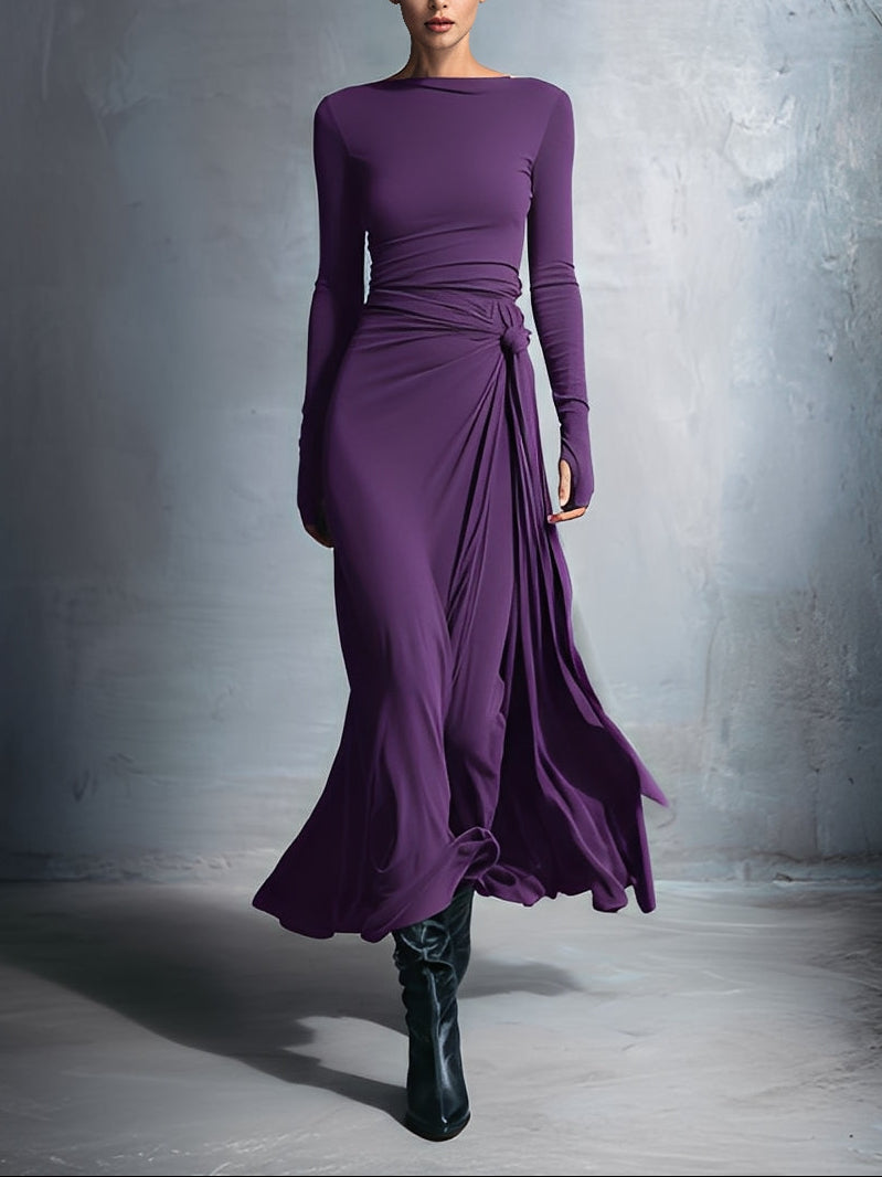 Vittoria - Vestido maxi con nudo lateral