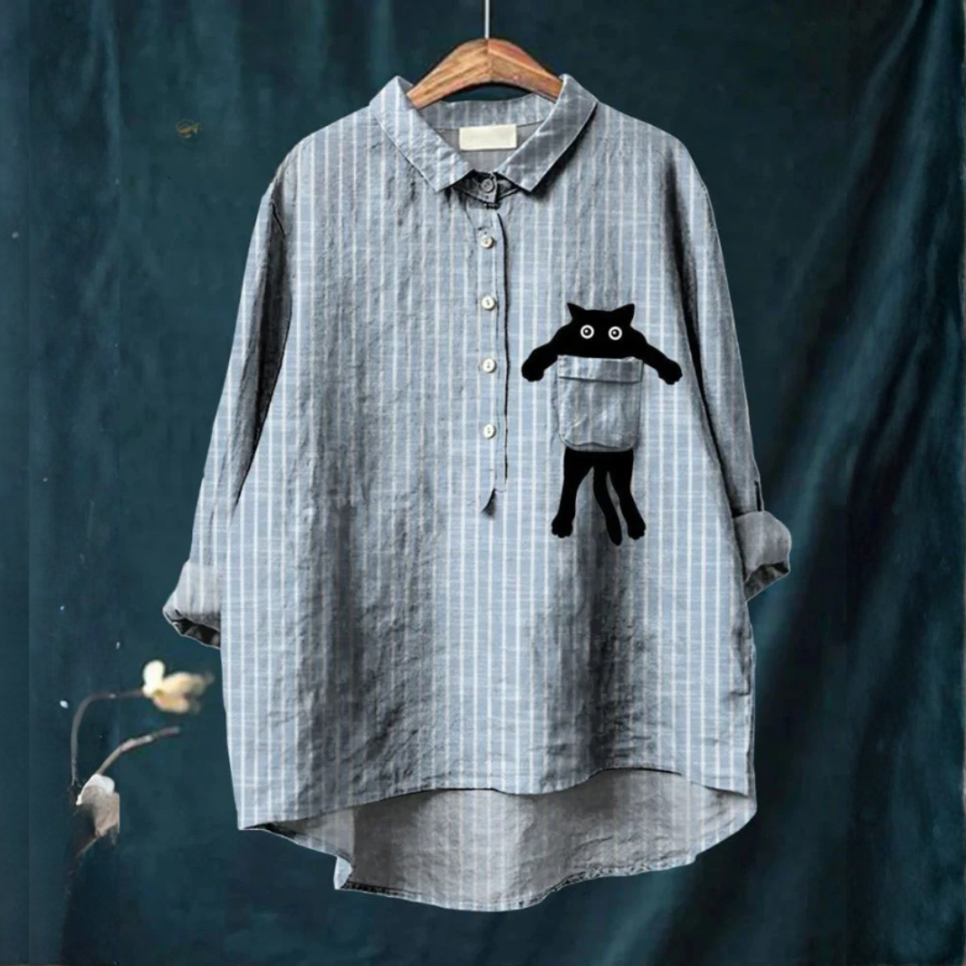 Ilaria – Camisa de lino con estampado