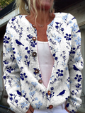Élise™ | Cardigan Fleuri Vintage Boutonné