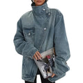 Cleo - Chaqueta asimétrica urbana con botones