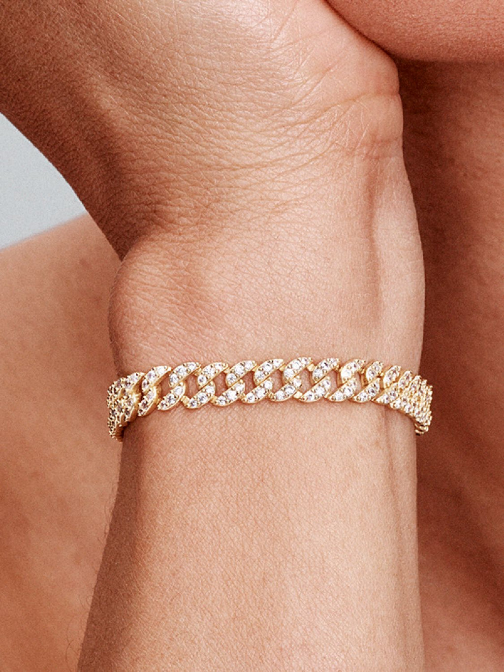 Pave Cuban | Pulsera | Dorado