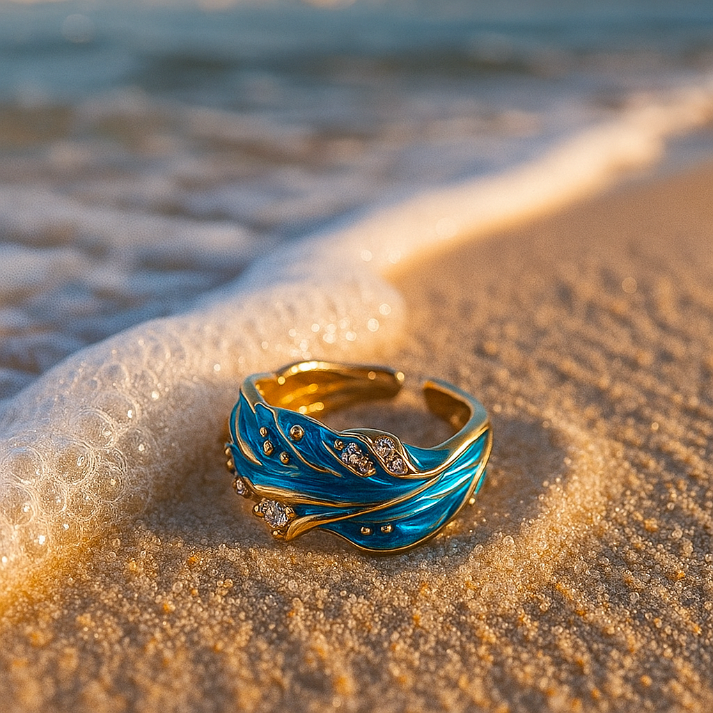 Milena | Anillo antiguo con un diseño ondulado