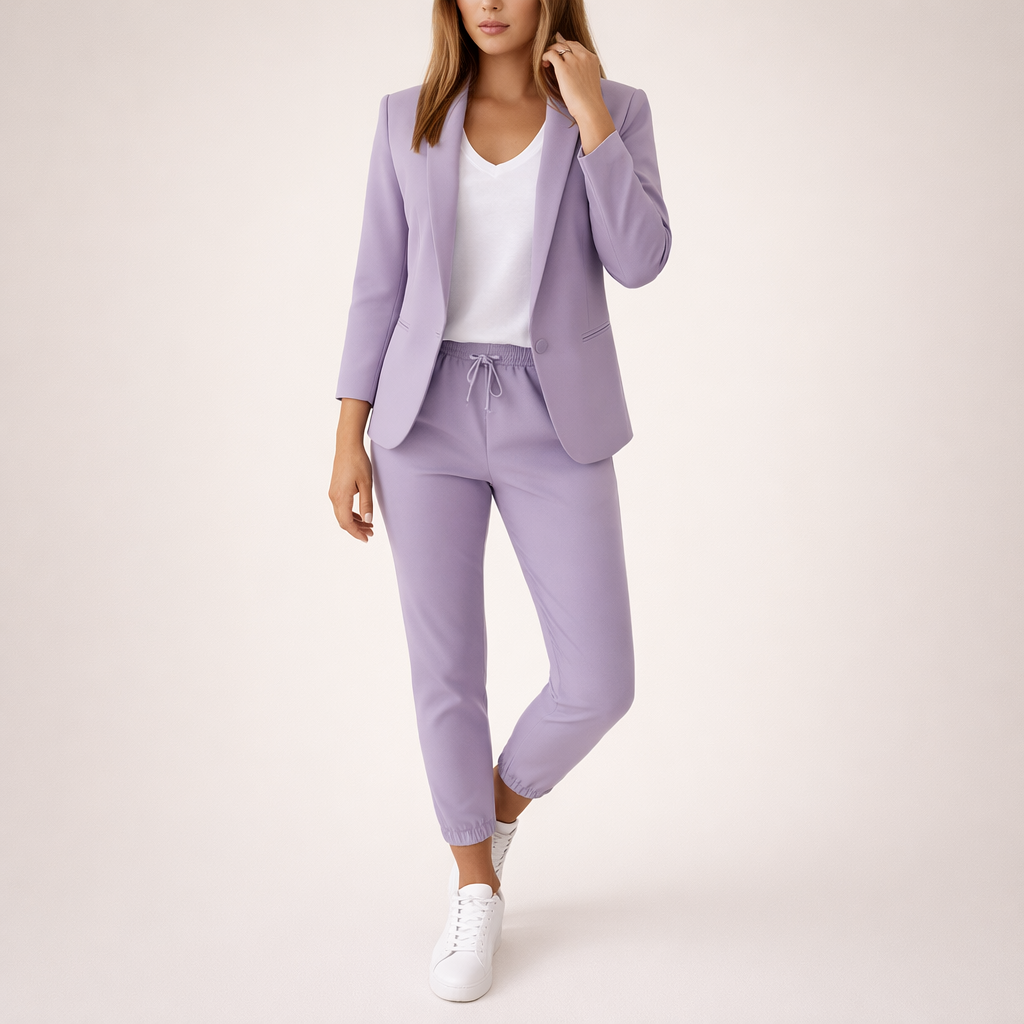 Eva™ | Conjunto de traje holgado con un toque deportivo