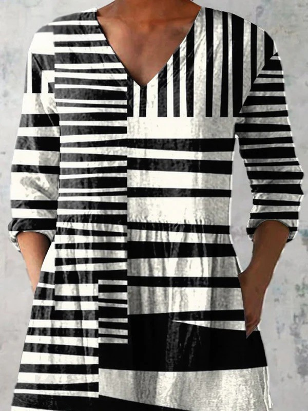Capri | Camisa de escote en V larga vintage