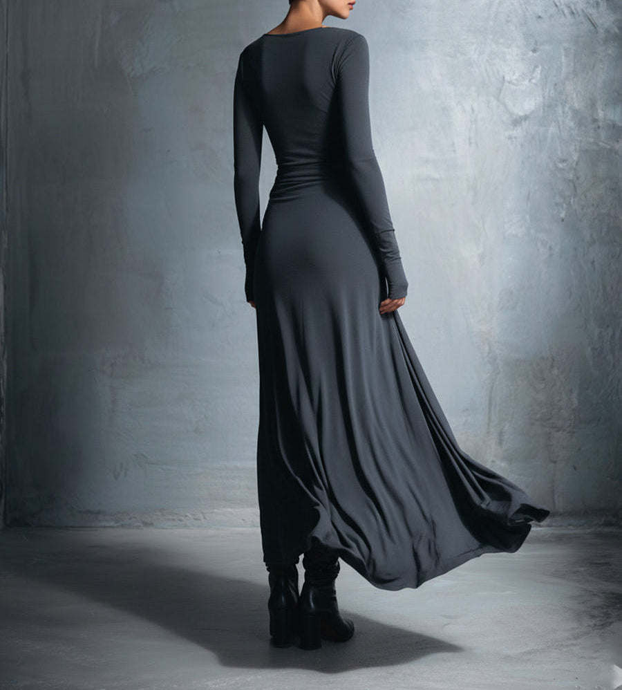 Vittoria - Vestido maxi con nudo lateral