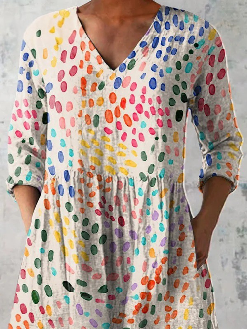 Bernadette | Camisa de cuello en V de manga larga vintage