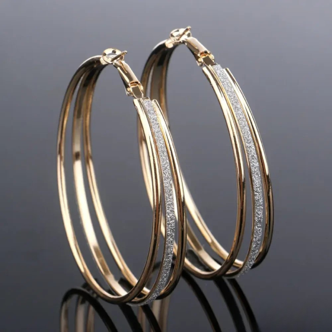 Pendientes de Aro Dorados Retro