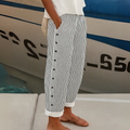 Caitlin | Pantalón abotonado a rayas chic