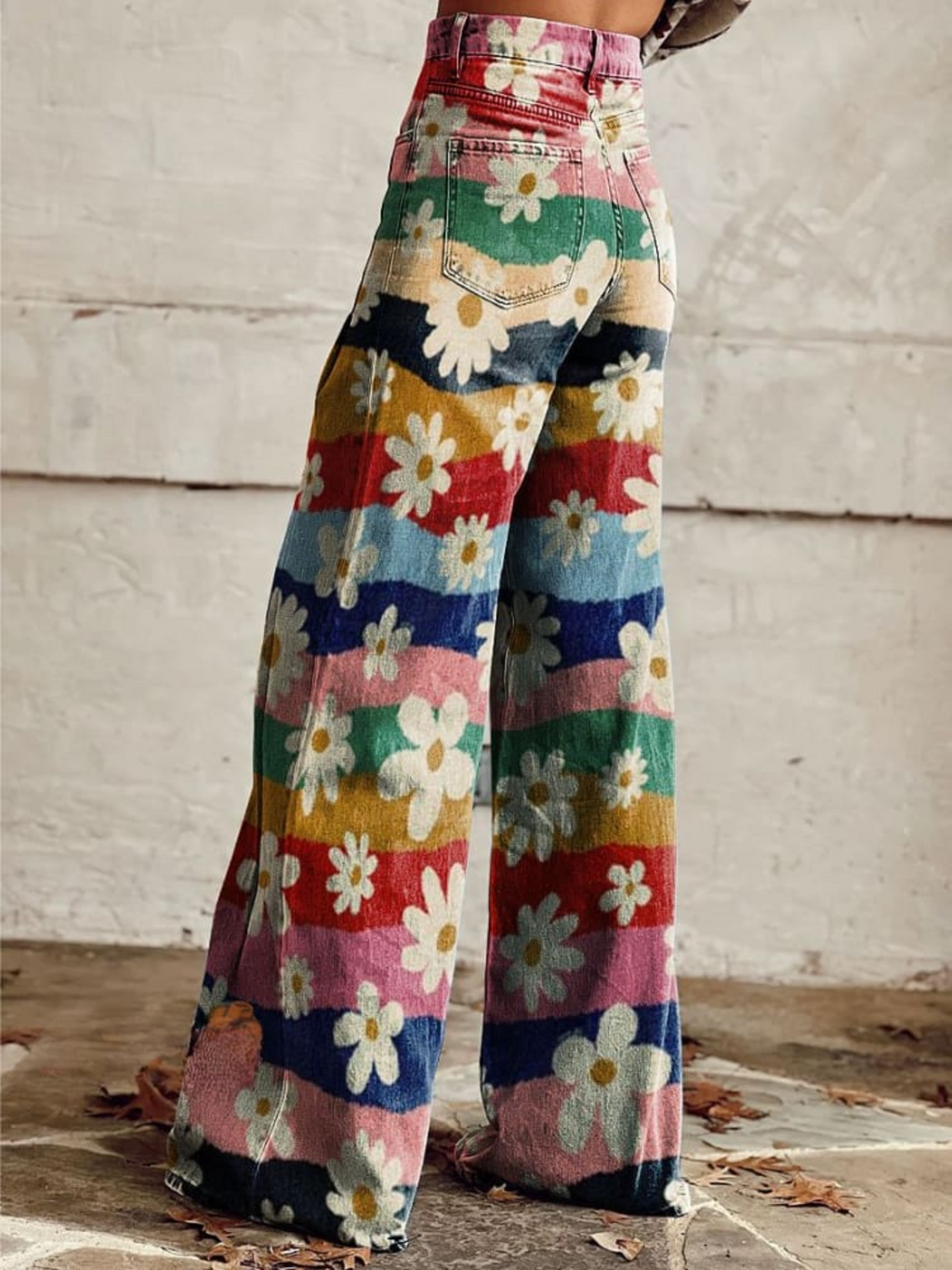 Léon - Pantalones florales elegantes