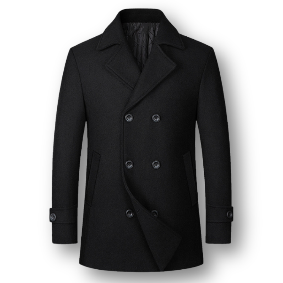 Silvan™ | Abrigo Doble Pecho Elegante en Lana Premium