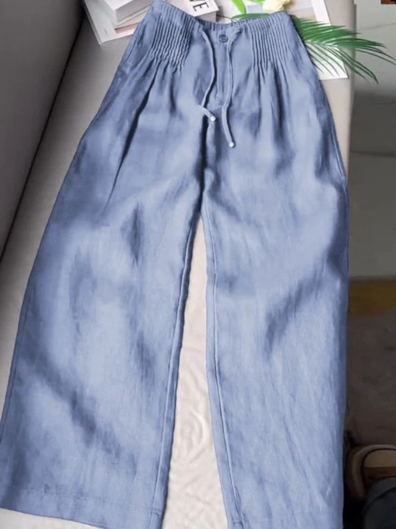 Zofia – Pantalones de algodón de pernera ancha