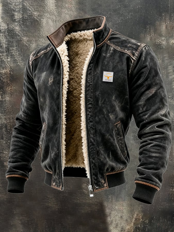 ANDRZEJ™ | CHAQUETA VINTAGE CON FORRO SHERPA