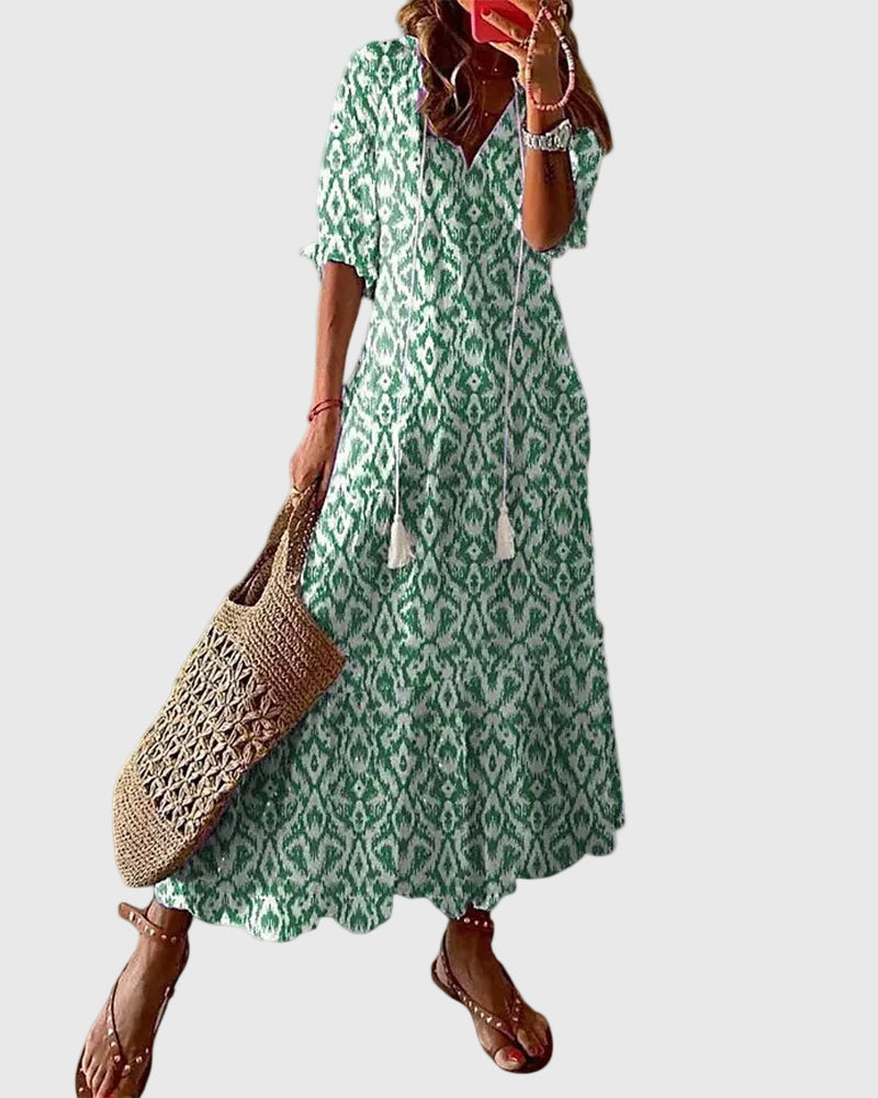 Sofia | Vestido Maxi Boho Vintage de Verano