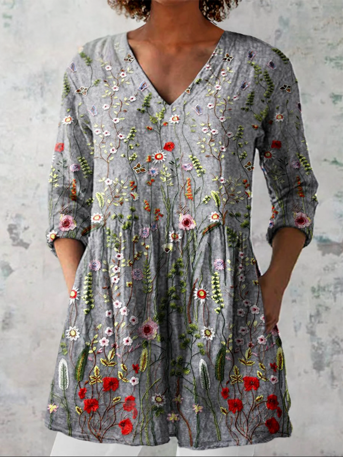 Amelie | Blusa larga con escote en V