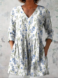 Kara | Camisa de escote en V larga vintage