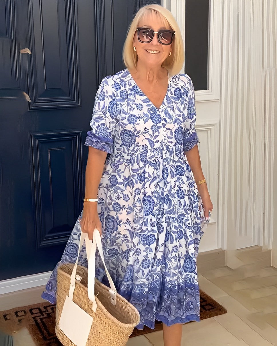 Madison – Vestido floreado con escote en V