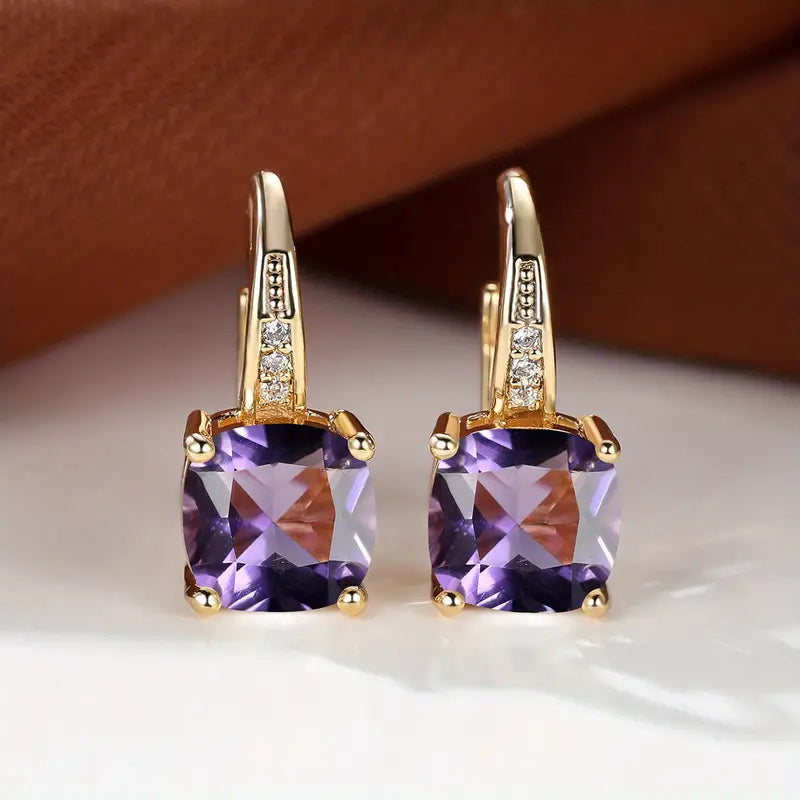 Mystic Stone | Pendientes de aro | Dorado