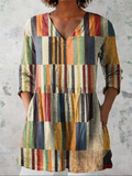 Farrah | Camisa de escote en V larga vintage