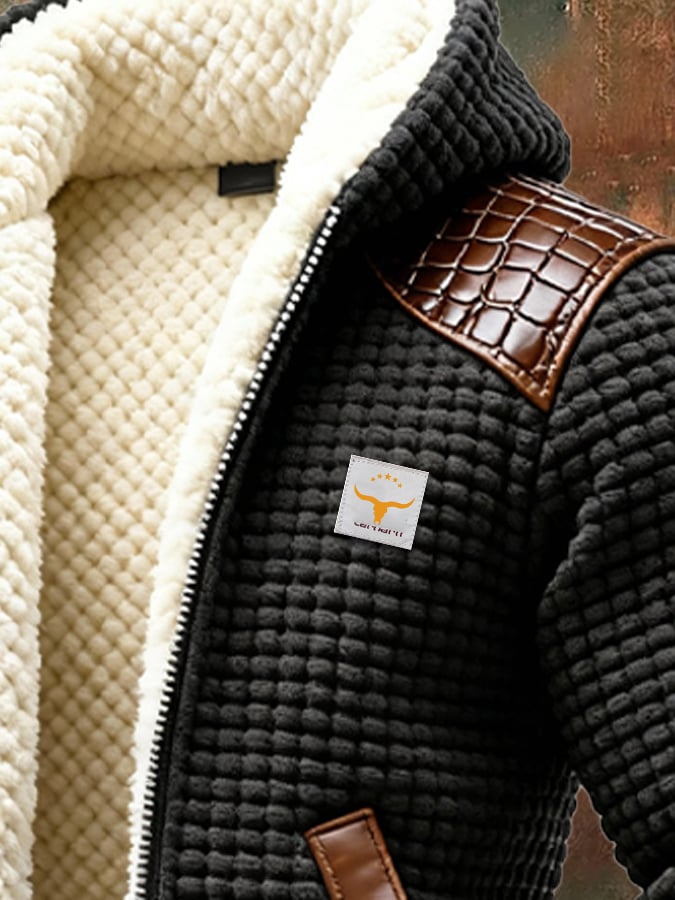 PIOTR™ | Chaqueta con textura impresa y acabado de cuero relieve