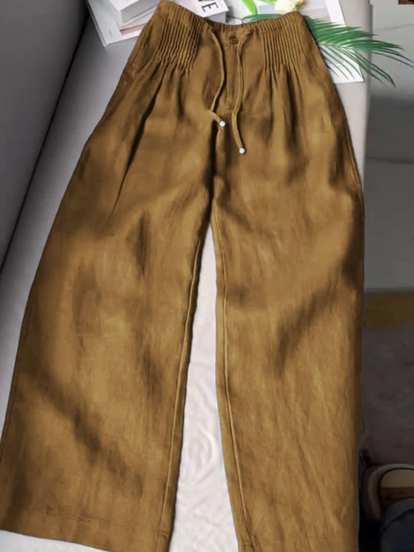 Zofia – Pantalones de algodón de pernera ancha