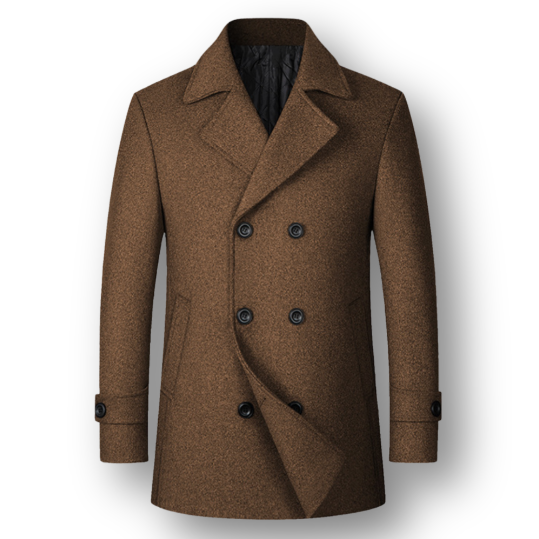 Silvan™ | Abrigo Doble Pecho Elegante en Lana Premium