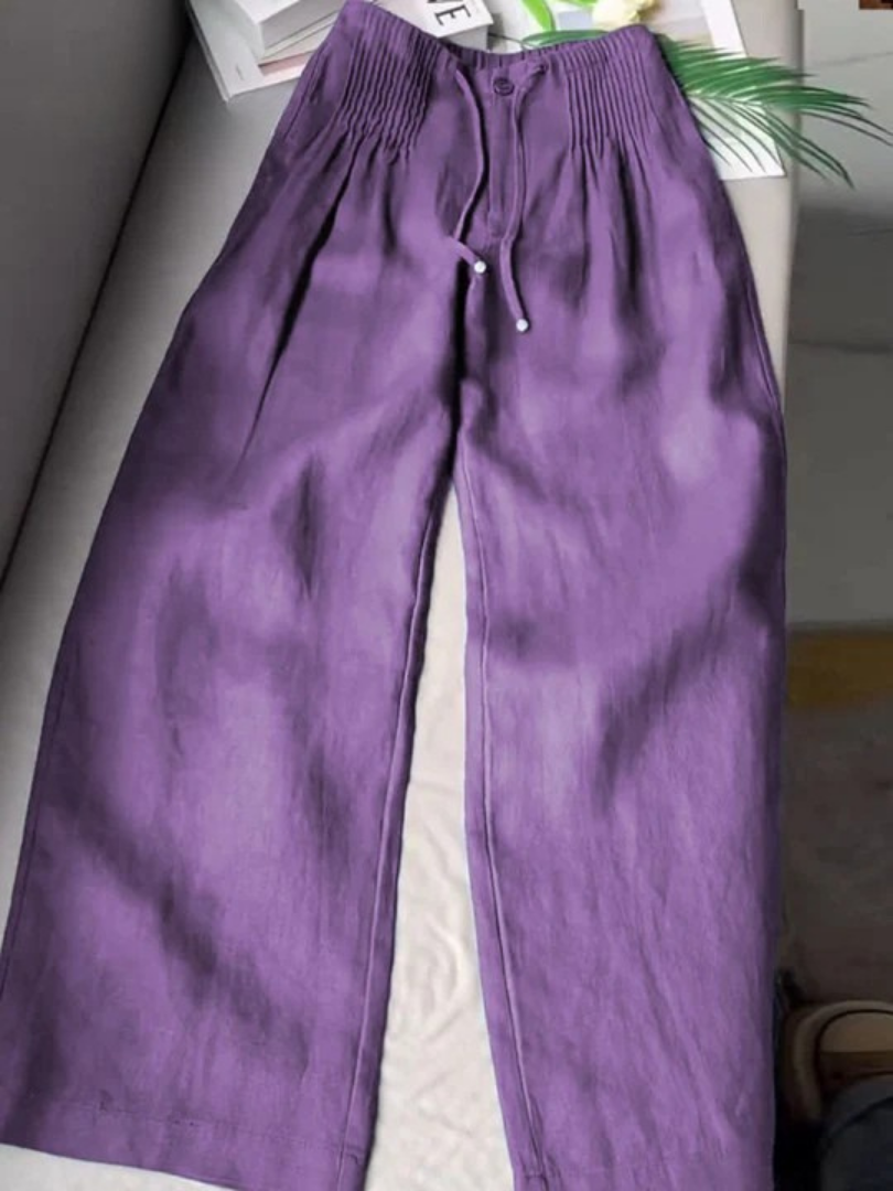 Zofia – Pantalones de algodón de pernera ancha