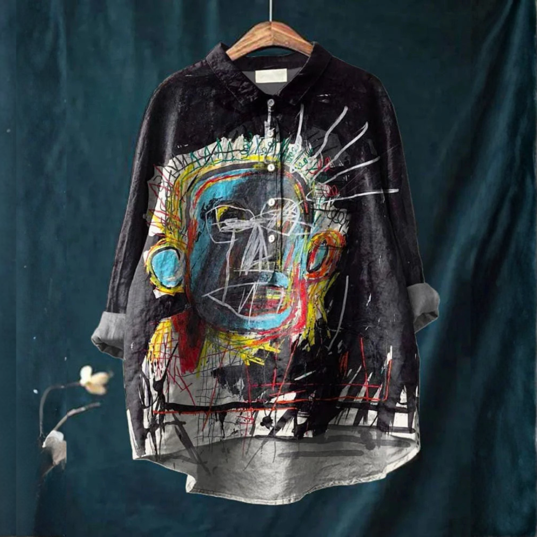 Bianca – Camisa de lino con diseño