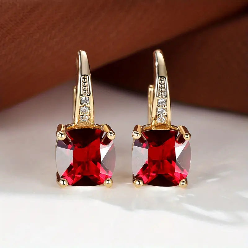 Mystic Stone | Pendientes de aro | Dorado