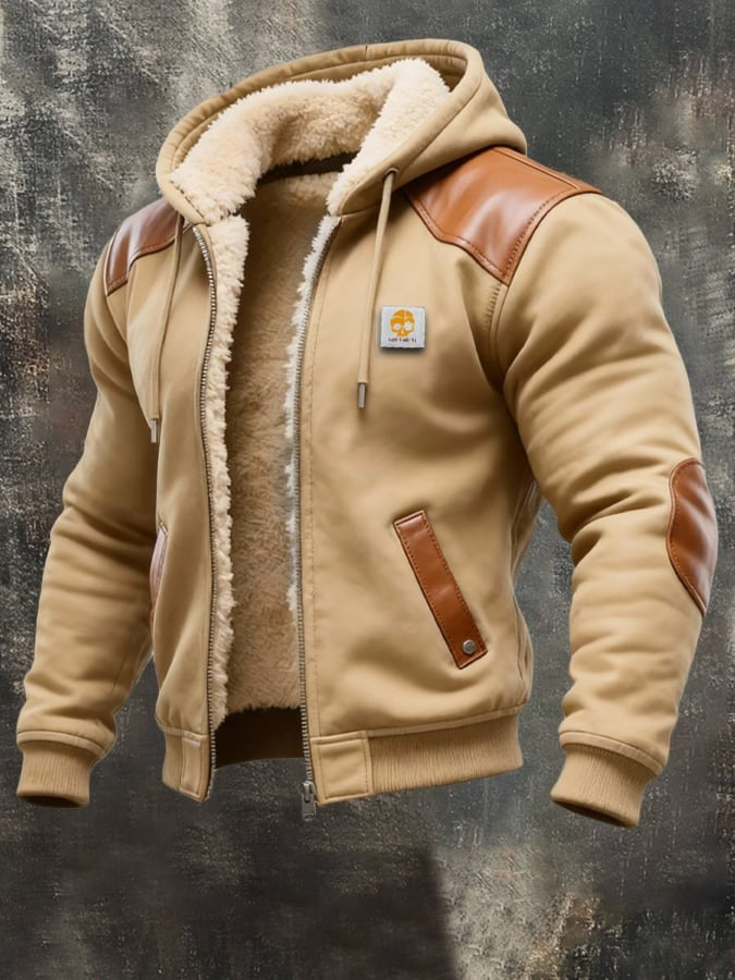 SZYMON™ | chaqueta cálida vintage de gamuza y cuero