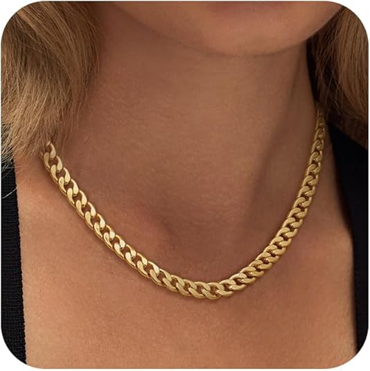Collar de eslabón cubano grueso | Dorado