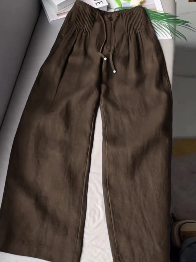 Zofia – Pantalones de algodón de pernera ancha